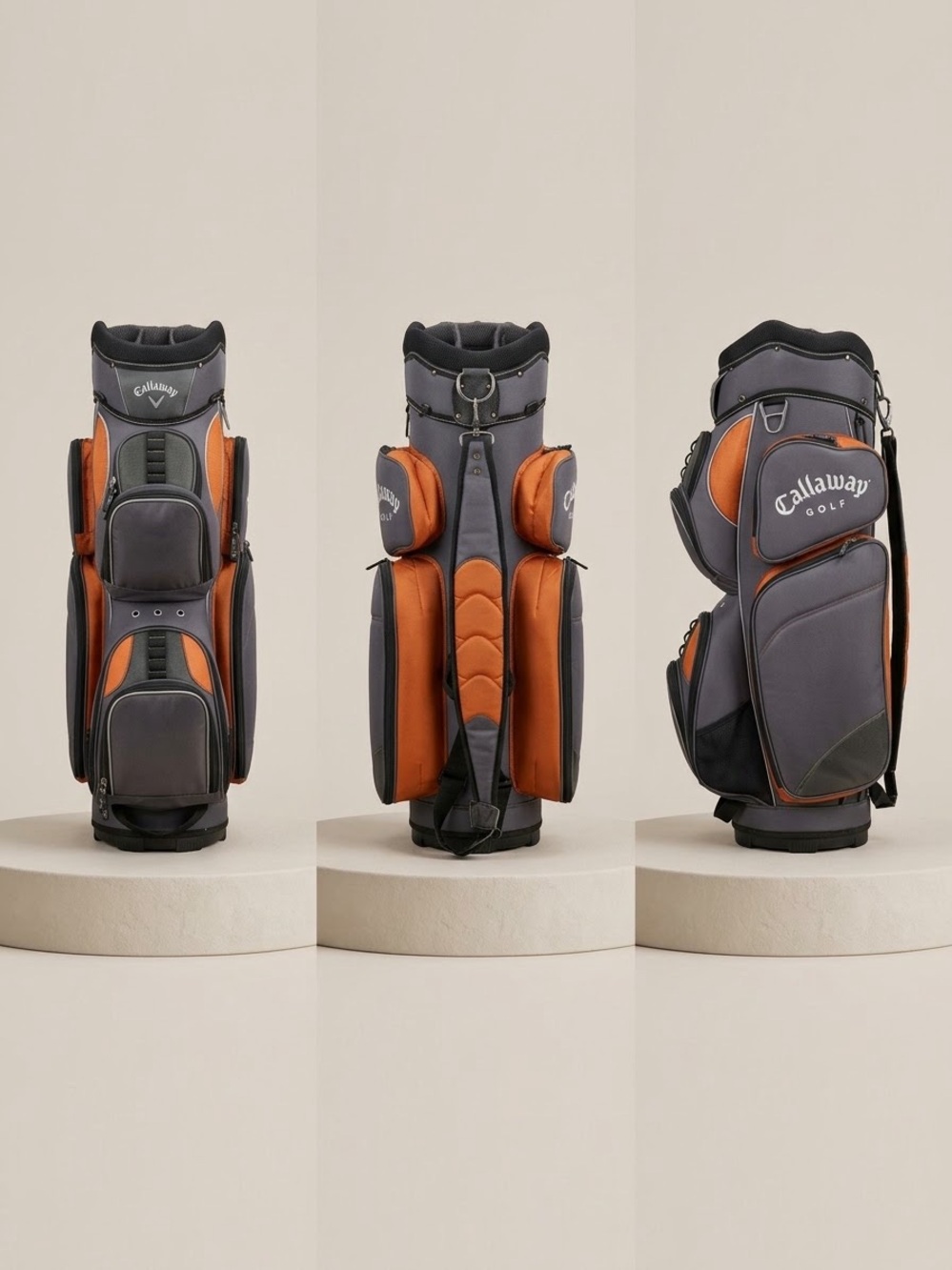 Callaway Golf Cart Bag in Gray and Orange Accent